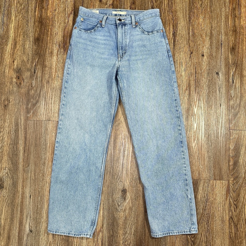 Levi's Premium Baggy Dad Jeans Women's Size 26x30 Blue Demin Loose Straight Leg